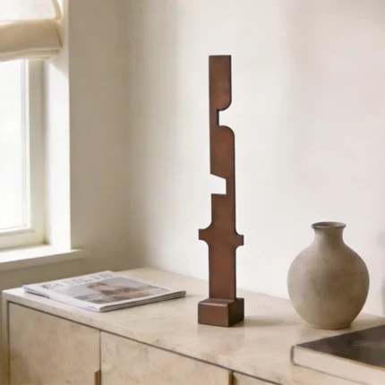 The Modern Totems bring a contemporary take on traditional totemic forms. Designed with clean lines and abstract geometry, these metal art pieces offer a bold presence while remaining minimal and balanced. Whether displayed individually or as a set, they introduce rhythm, symbolism, and structure into any space. Ideal for: Living rooms, office lobbies, shelves, or art-focused corners looking for a statement piece with architectural finesse.