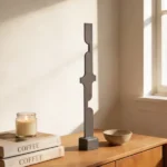 The Modern Totems bring a contemporary take on traditional totemic forms. Designed with clean lines and abstract geometry, these metal art pieces offer a bold presence while remaining minimal and balanced. Whether displayed individually or as a set, they introduce rhythm, symbolism, and structure into any space. Ideal for: Living rooms, office lobbies, shelves, or art-focused corners looking for a statement piece with architectural finesse.