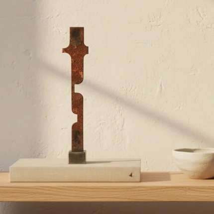 The Modern Totems bring a contemporary take on traditional totemic forms. Designed with clean lines and abstract geometry, these metal art pieces offer a bold presence while remaining minimal and balanced. Whether displayed individually or as a set, they introduce rhythm, symbolism, and structure into any space. Ideal for: Living rooms, office lobbies, shelves, or art-focused corners looking for a statement piece with architectural finesse.