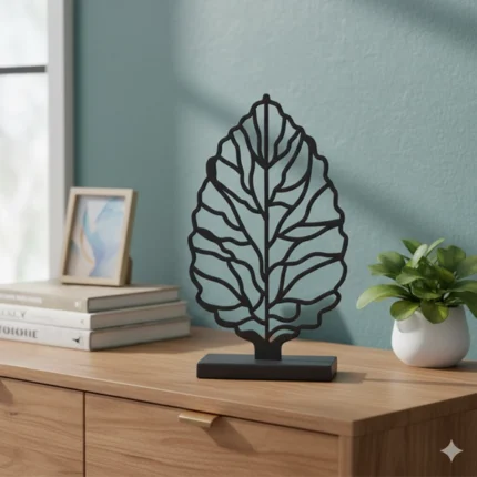 Leaf a sculptural metal leaf design by architect Dimitris Zelios, combining minimalist elegance with organic form. Τhis piece adds a touch of nature-inspired artistry to any modern interior.