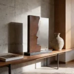 Face Profile a minimalist metal sculpture featuring an abstract human face profile. Crafted with clean lines and smooth contours, this piece captures the essence of human expression in a contemporary form. Its subtle design adds a touch of sophistication to any space. Ideal for: Modern living rooms, offices, or spaces seeking a unique and artistic accent.