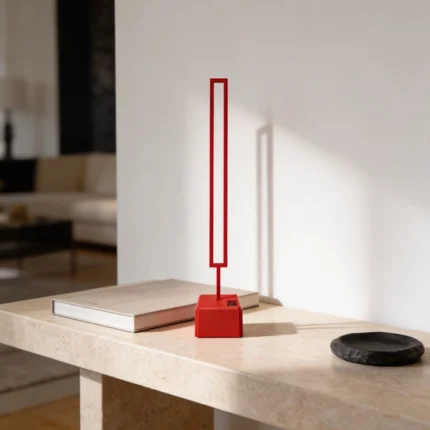 Vertical Balance Linear -  Small is a sculptural piece that embodies harmony and equilibrium through its vertical composition. Crafted with precision, the design features stacked geometric forms that convey a sense of stability and modern elegance. The interplay of shapes and negative space creates a dynamic visual effect, making it a captivating addition to any interior. Ideal for: Contemporary living rooms, office spaces, and areas where a statement piece that reflects balance and sophistication is desired.