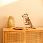 Geometric Tropical Bird Decorative Object A minimalist metal bird defined by clean lines and geometric form. Its abstract design brings a sense of balance and modern artistry to shelves, consoles, or desks, making it an elegant accent for contemporary interiors.