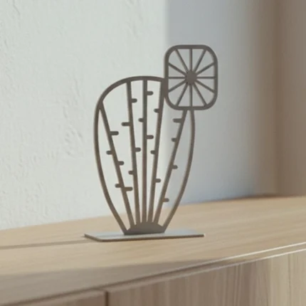 Cactus minimalist metal cactus — a modern table decor piece available in four elegant finishes, perfect for adding an artistic touch to any space.
