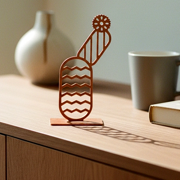 00148C decor Minimalist metal cactus — a modern table decor piece available in four elegant finishes, perfect for adding an artistic touch to any space.