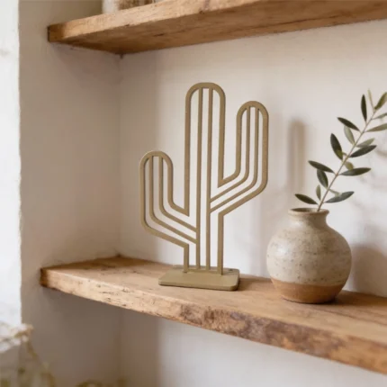 Cactus minimalist metal cactus — a modern table decor piece available in four elegant finishes, perfect for adding an artistic touch to any space.