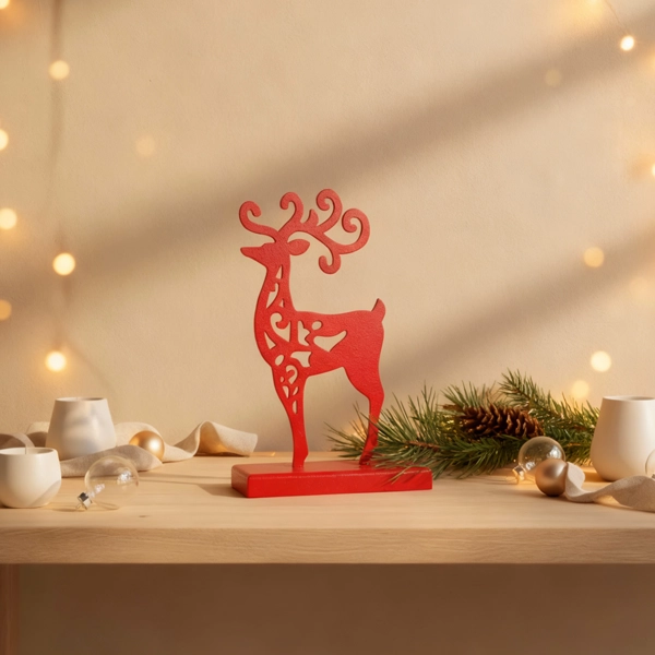 000012C_decor Reindeer – DIZE Art Objects. A timeless and elegant decorative piece, featuring refined lines and a graceful festive silhouette. The Reindeer adds a touch of classic Christmas charm to any sophisticated interior.