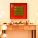 Festive Forest Frame – DIZE Art Objects. A modern Christmas artwork from the DIZE Art Objects collection, the Festive Forest Frame features a repeated evergreen motif that brings warmth, balance, and refined holiday charm to any interior.