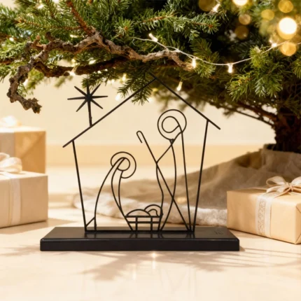 Nativity Scene – DIZE Art Objects. A minimal and elegant decorative piece from the DIZE Art Objects collection, featuring a modern line-art interpretation of the Holy Nativity. A subtle yet meaningful Christmas accent that brings warmth and contemporary style to any space.